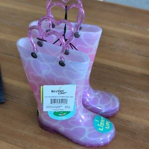Western Chief Kids' Purple Heart Light-Up Boots